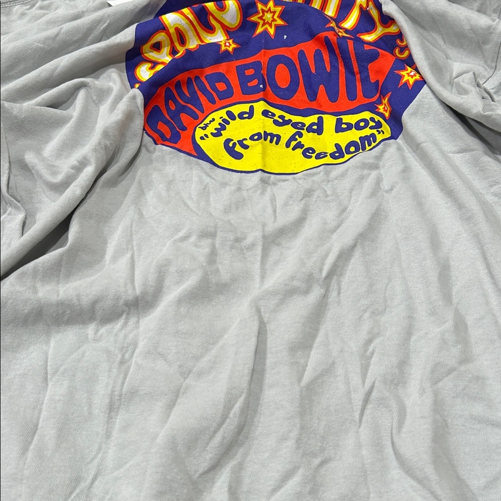 Retro Distressed Unique Print David Bowie Space Oddity Tee - Picture 10 of 10